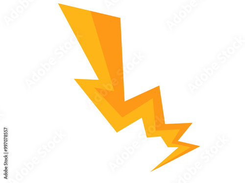 Shiny yellow lightning and thunder elements with many variations for your needs to use in natural themed designs or other themes