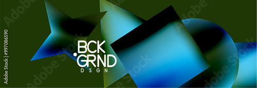 Fluid color geometric shapes abstract background. Vector Illustration For Wallpaper, Banner, Background, Card, Book Illustration, landing page