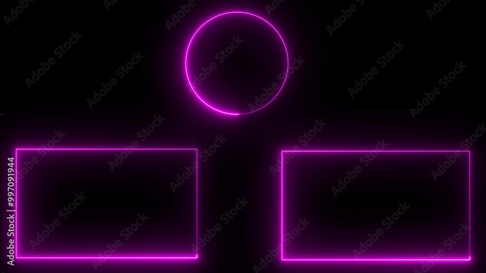 Rectangle neon.Neon End Screen Frame Isolated On Black Background. Seamless Loop , Rounded rectangle photo frame with tone neon color and illustrated black background Rectangle neon.Neon End Screen Frame Isolated On Black Background. Seamless Loop , Rounded rectangle photo frame with tone neon color and illustrated black background