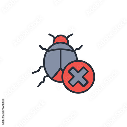 extermination icon. vector.Editable stroke.linear style sign for use web design,logo.Symbol illustration.