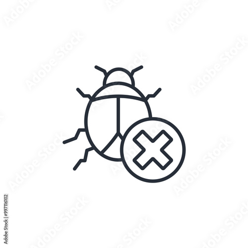 extermination icon. vector.Editable stroke.linear style sign for use web design,logo.Symbol illustration.
