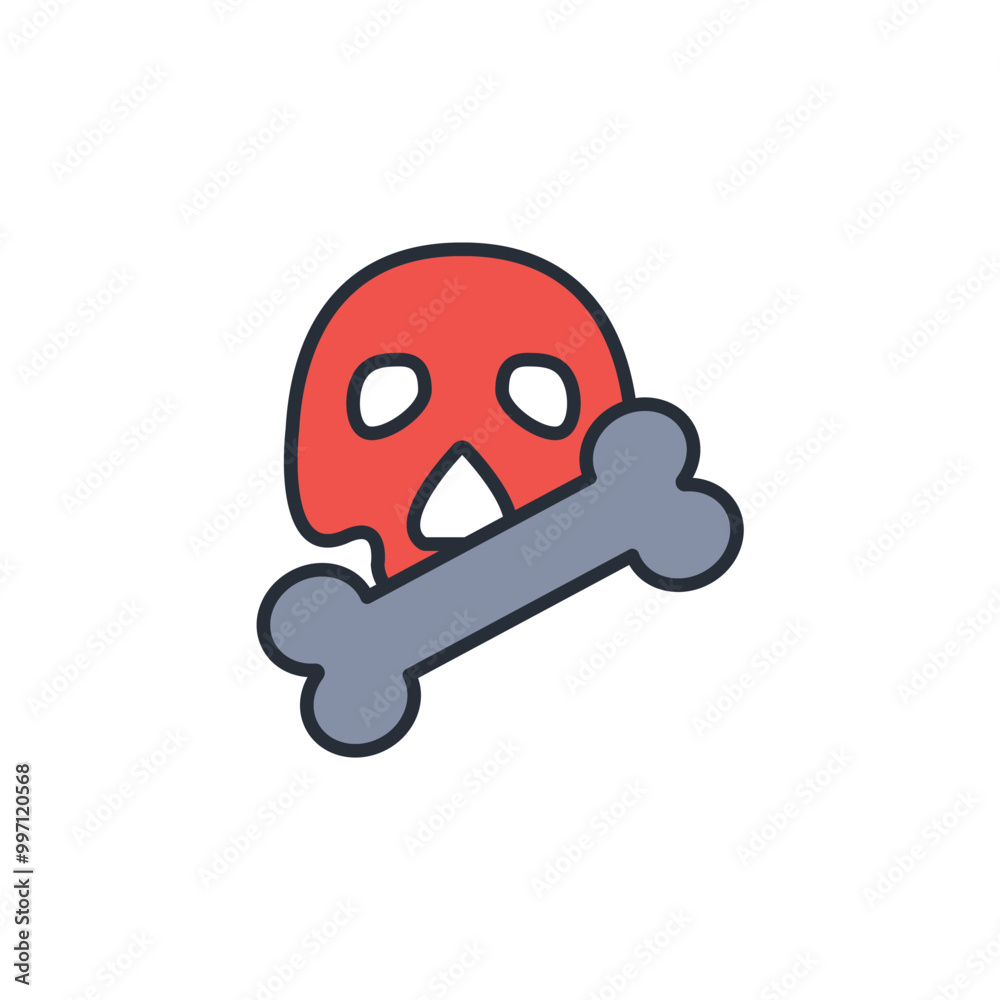 toxic icon. vector.Editable stroke.linear style sign for use web design,logo.Symbol illustration.
