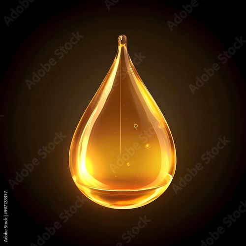 oil drop isolate on white background