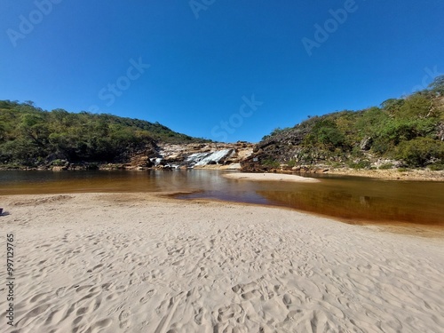 Cachoeira do Telesforo em Conselheiro da Mata, Diamantina MG photo