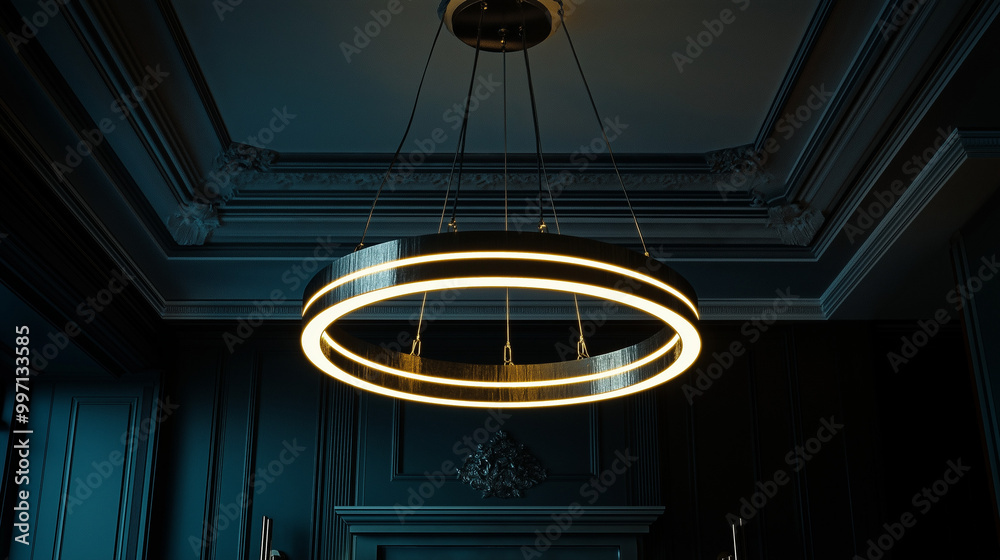 Obraz premium luxury room , ceiling lamp , chandelier in loft style 