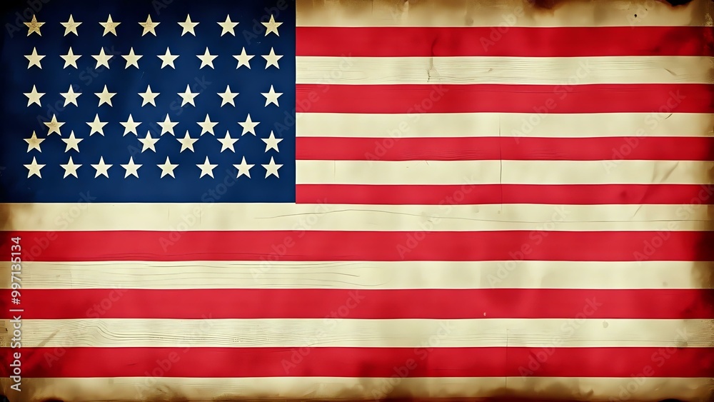 Naklejka premium Magnificent USA flag