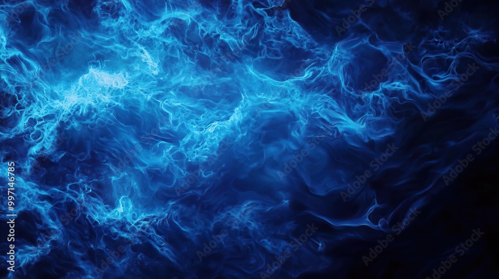 Obraz premium A textured blue background featuring soft abstract waves, evoking a calm and peaceful atmosphere, perfect for relaxation and meditation themes.