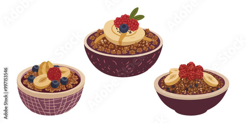 Acai Bowl with Granola and Fruit