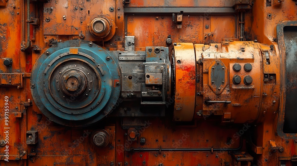 Rusty Industrial Machinery Close-Up Rusty Industrial Machinery Close-Up