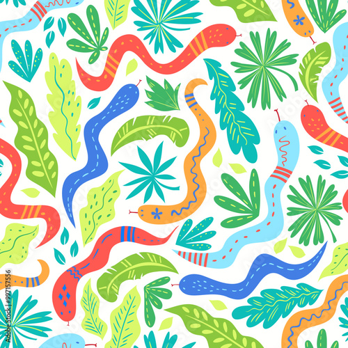 Colorful reptiles pattern