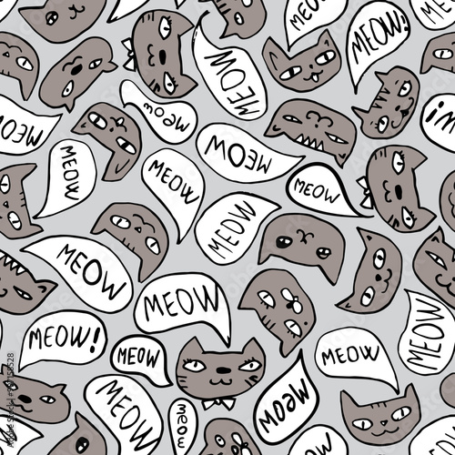 Cute kitten pattern