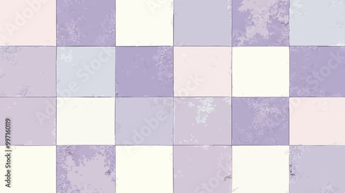 Soft Pink and Lavender Checkered Pattern Background