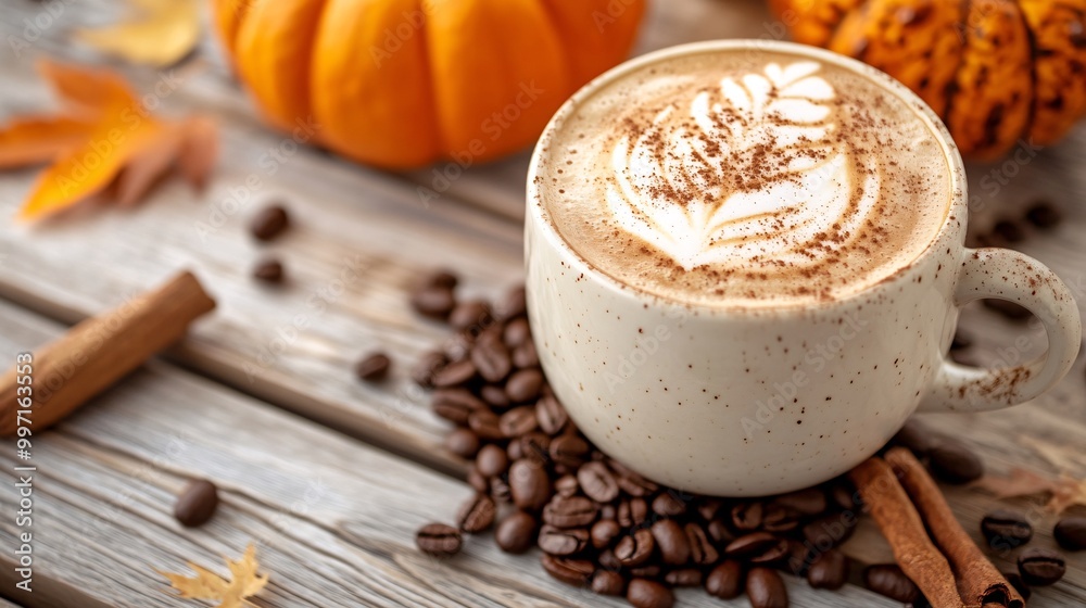 Cozy relaxing fall autumn coffee background Cozy relaxing fall autumn coffee background