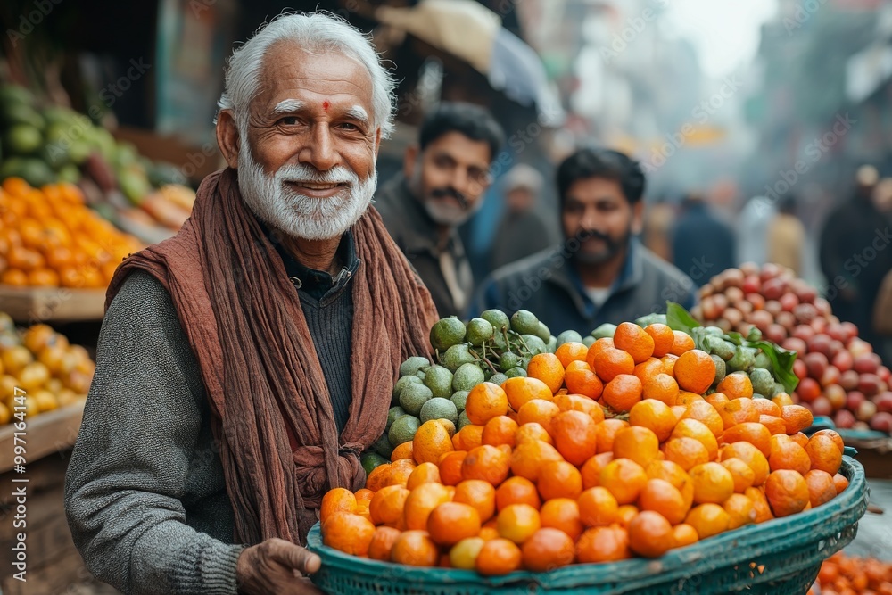 An Indian street vendor. Generative AI