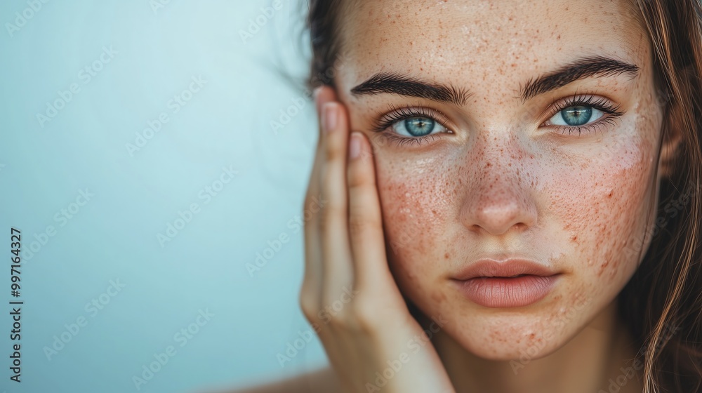 young woman with skin problem young woman with skin problem