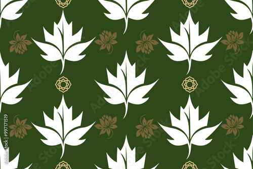 Seamless floral pattern with vintage leaves for wallpaper and textile design