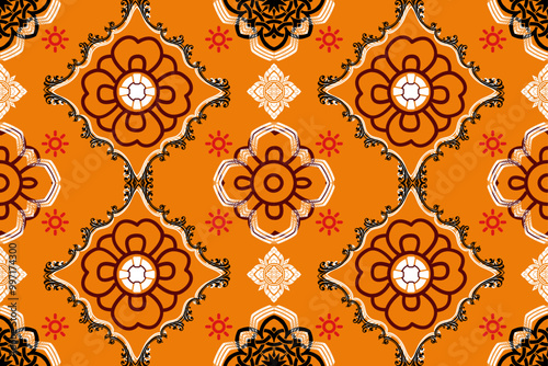 Seamless floral damask pattern vector design for vintage decor