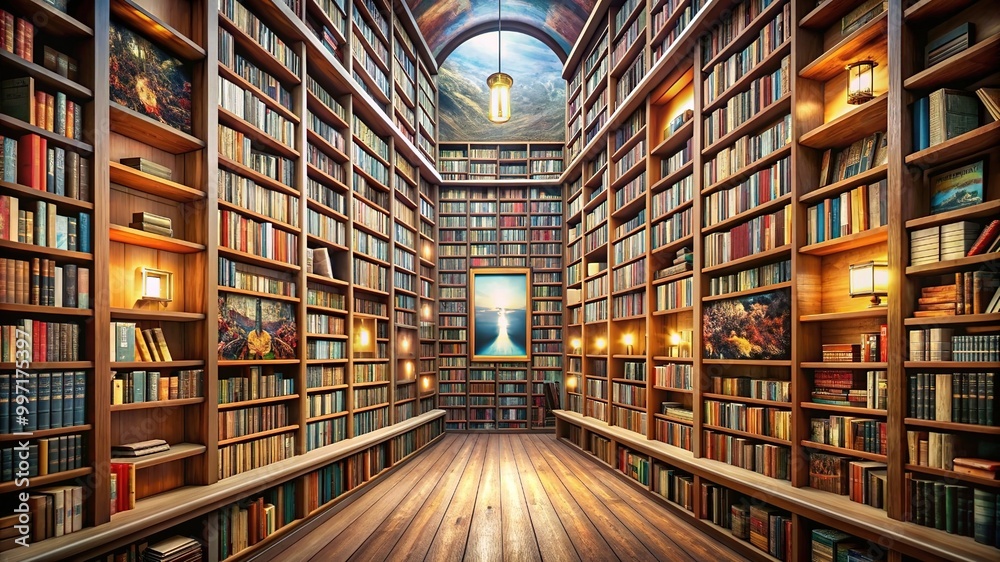 Book in library with old open textbook, stack piles of literature text archive on reading desk, and aisle of bookshelves in school study class room background for academic education learning concept Book in library with old open textbook, stack piles of literature text archive on reading desk, and aisle of bookshelves in school study class room background for academic education learning concept