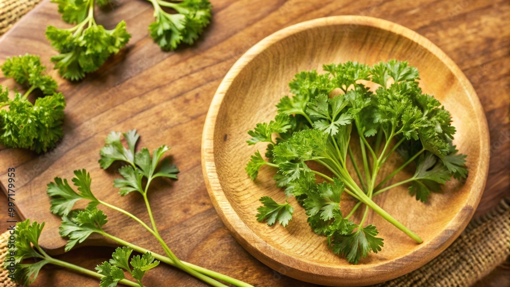 Set of Parsley leaves isolated on background, Flat lay view of Fresh salad vegetables, healthy with organic food. Set of Parsley leaves isolated on background, Flat lay view of Fresh salad vegetables, healthy with organic food.