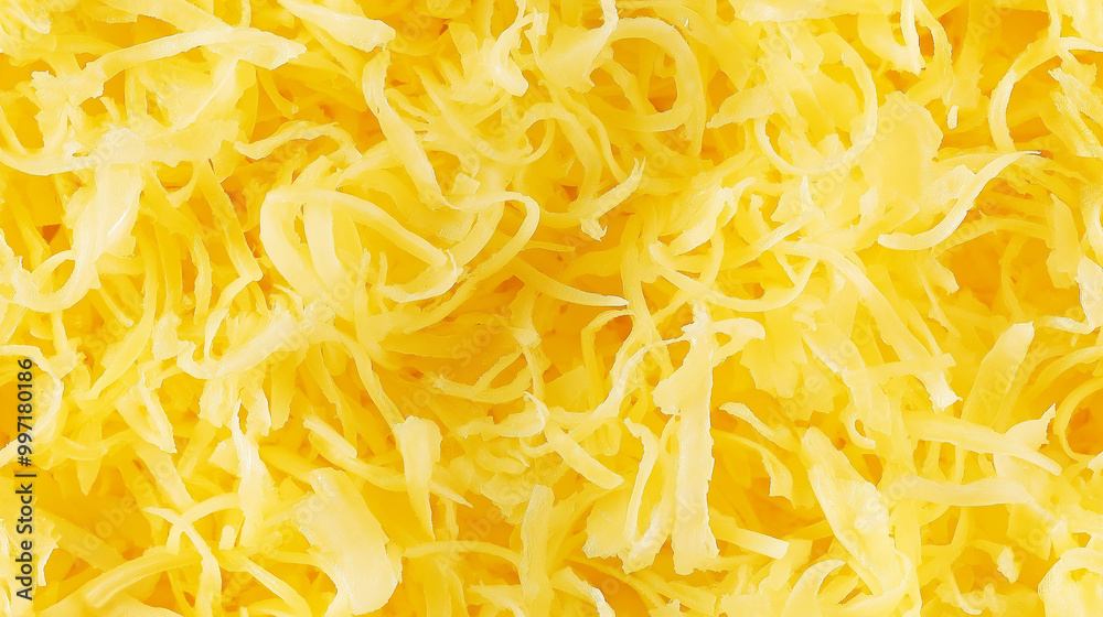 a close-up, top-down view of lemon zest spread across the entire frame, filling the image with its vibrant yellow color and finely grated texture a close-up, top-down view of lemon zest spread across the entire frame, filling the image with its vibrant yellow color and finely grated texture