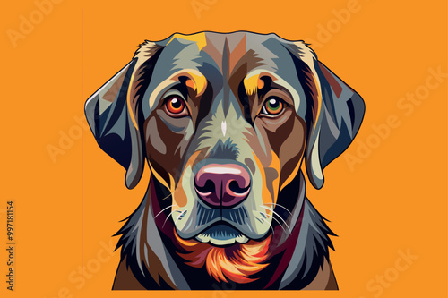 Pet dog vector image illustration and artwork