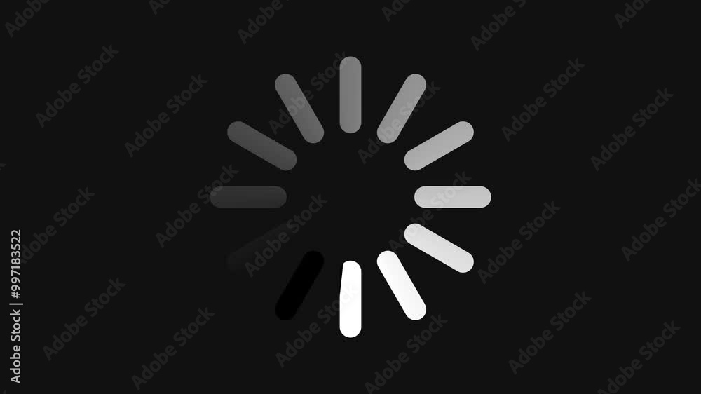Glowing white color A spinning waiting computer icon animation on dark night background. Good for representing slow Inter Glowing white color A spinning waiting computer icon animation on dark night background. Good for representing slow Inter