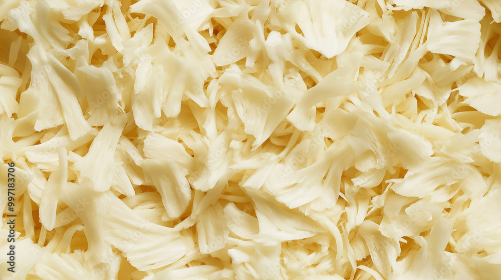 a close-up, top-down view of shredded parsnips spread across the entire frame, filling the image with their pale cream color and fine, delicate texture a close-up, top-down view of shredded parsnips spread across the entire frame, filling the image with their pale cream color and fine, delicate texture