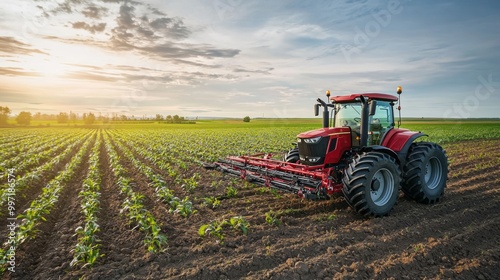 Cutting-Edge Autonomous Tractor with AI Enhancing Field Management Efficiency