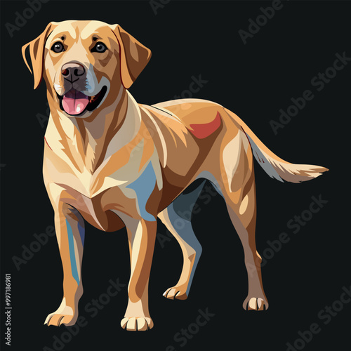 Pet dog vector image illustration and artwork