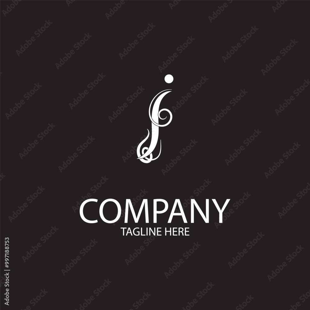 Fototapeta premium letter i logo template is unique and simple