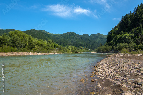 White Cheremosh, a river in the Carpathians, Usteryky, Verkhovyna, Ukraine
