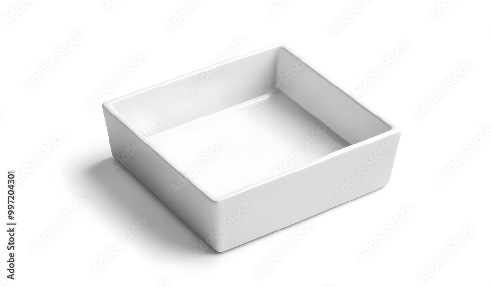 Fototapeta premium White Plastic Food Tray Isolated on a White Background design