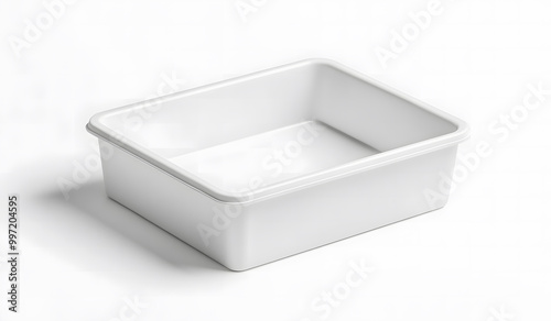 White Plastic Food Tray Isolated on a White Background design