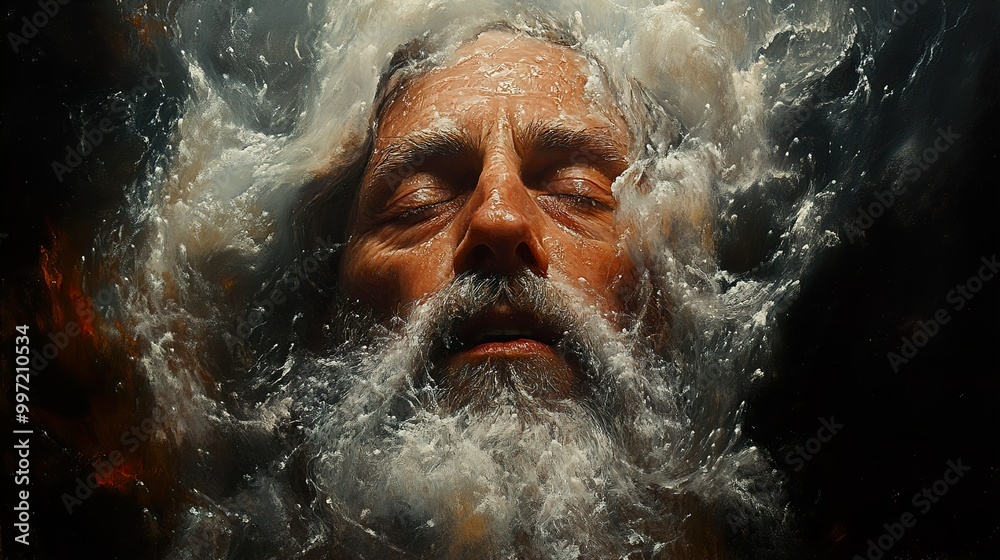 Surreal Portrait of a Man Submerged in Water Surreal Portrait of a Man Submerged in Water