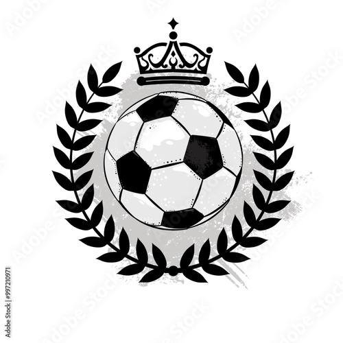 football ball in a laurel wreath, football championship