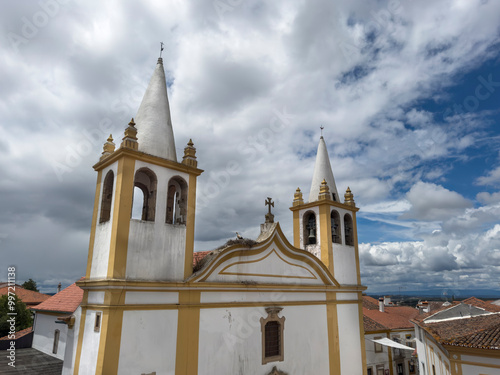 Detail of a church at the traditional village of Nisa, in Alentejo, Portugal