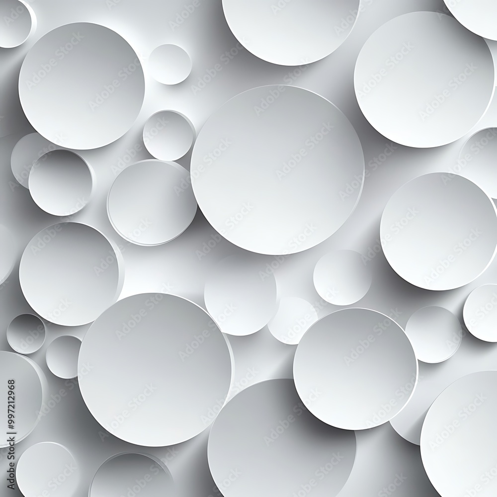 An abstract background with floating white circles in subtle layers image An abstract background with floating white circles in subtle layers image