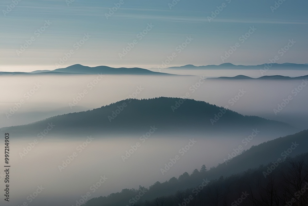 Mountain Foggy Cloud Haze Gray Texture in a Serene Landscape Scene Mountain Foggy Cloud Haze Gray Texture in a Serene Landscape Scene