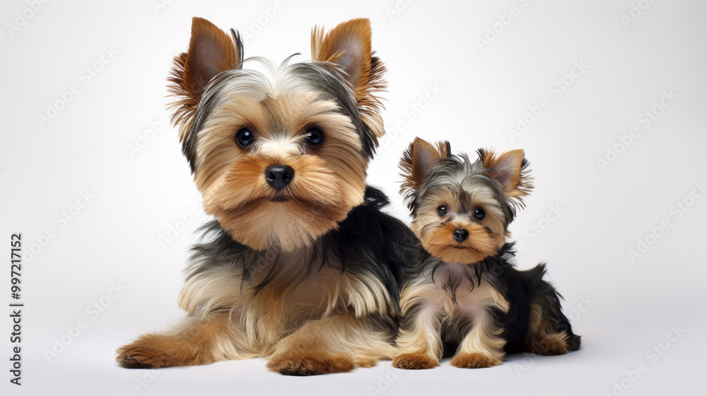Yorkshire Terrier with Puppy Yorkshire Terrier with Puppy