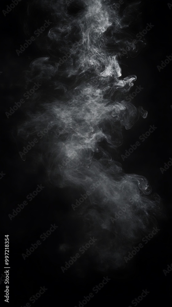 Abstract fog and smoke create a haunting effect on black image Abstract fog and smoke create a haunting effect on black image
