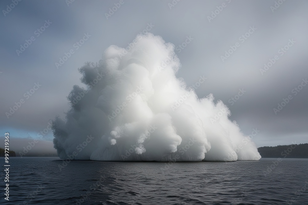 Fototapeta premium Crisp White Ink Fog Development in Isolation