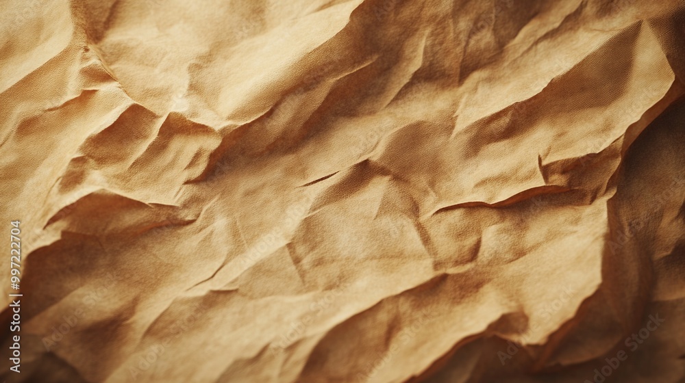 Crumpled brown paper texture background. Crumpled brown paper texture background.