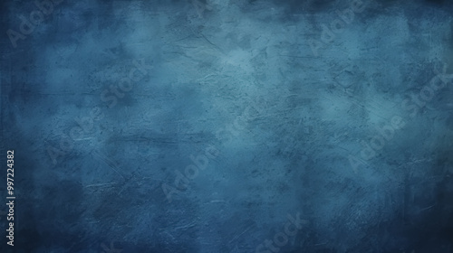 Aged blue texture background with dark border, abstract vintage background with marks and distressed grunge style texture pattern