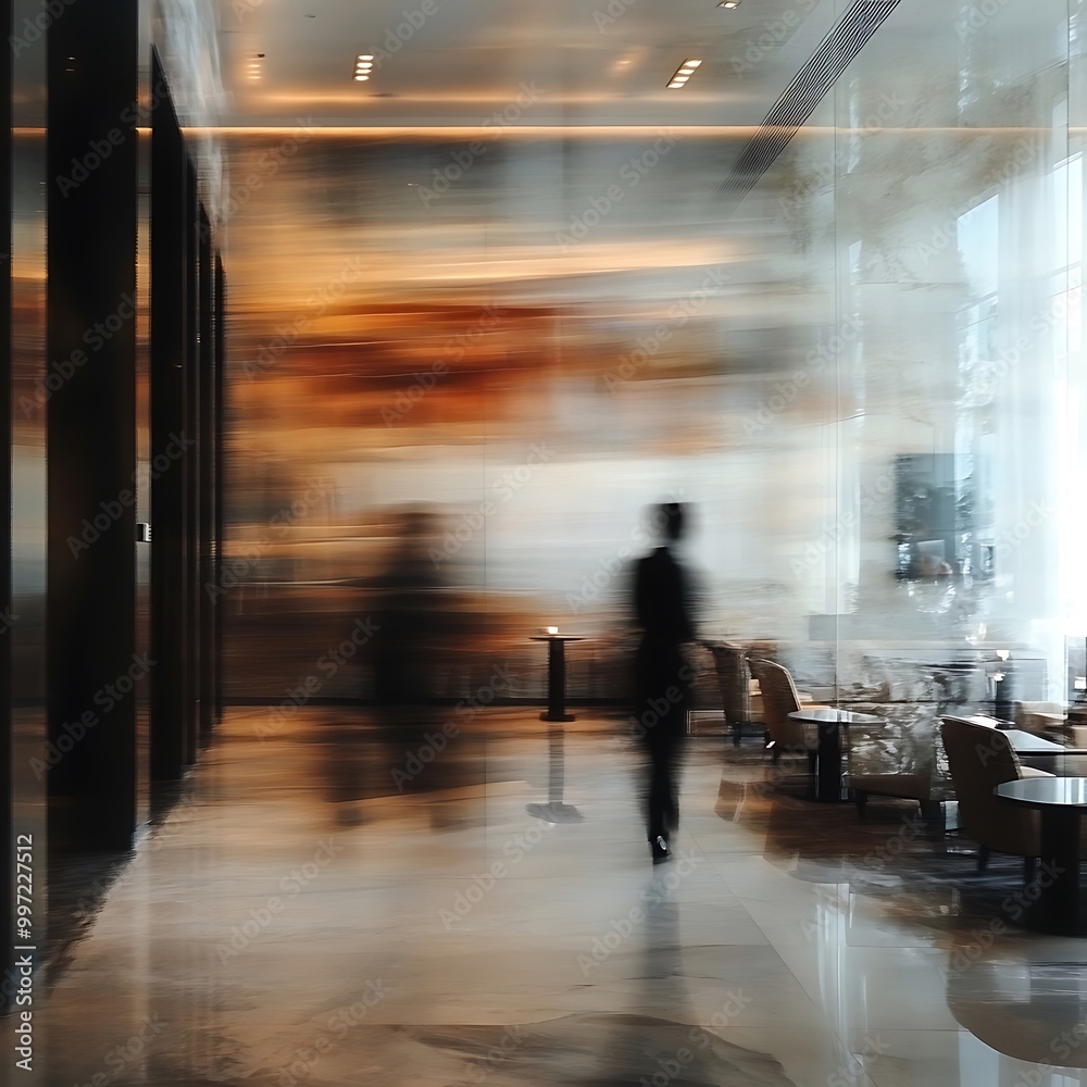 Abstract lobby background with a blurred effect, perfect for modern themes Abstract lobby background with a blurred effect, perfect for modern themes