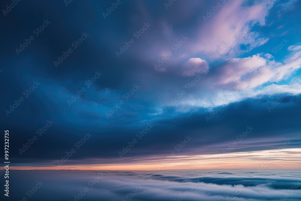 Vibrant Blue Mist Curtain with Ethereal Cloud Texture for a Dynamic Atmosphere