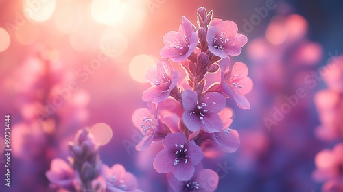 Pink Flowers in Soft Focus: A Delicate Floral Macro