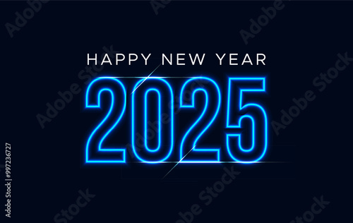 Happy New Year 2025 glowing blue graphic design template
New Year 2025 celebration shiny vector graphic
New Year 2025 blue technology theme digital vector graphic design 