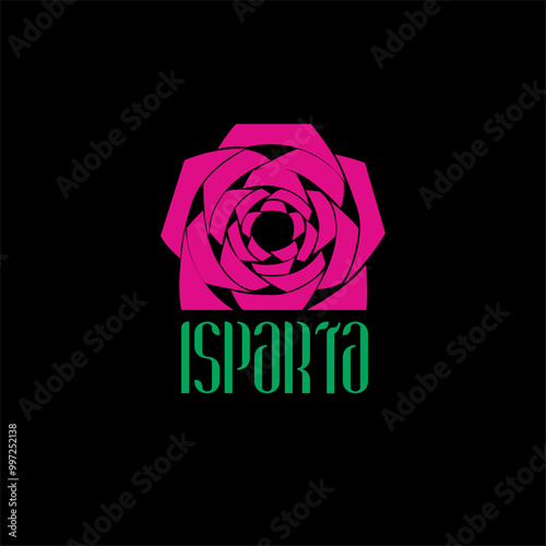 Isparta. Vector poster with silhouette drawings about Isparta, which can be used as a symbol. photo