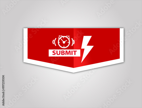 red flat sale banner for submit banner and poster