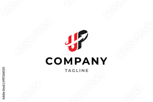up arrow logo with up writing in flat vector design